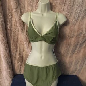Cupshe Olive Green Bikini Set